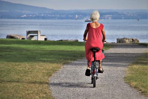 Woman on a bicycle