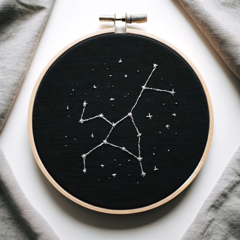 photo of constellation embroidery