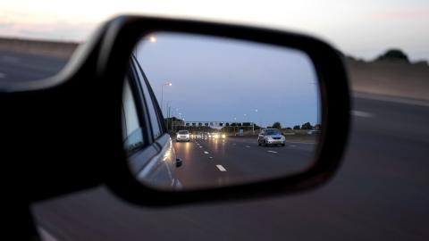 rearview mirror of a car