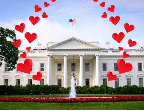 White House with Hearts